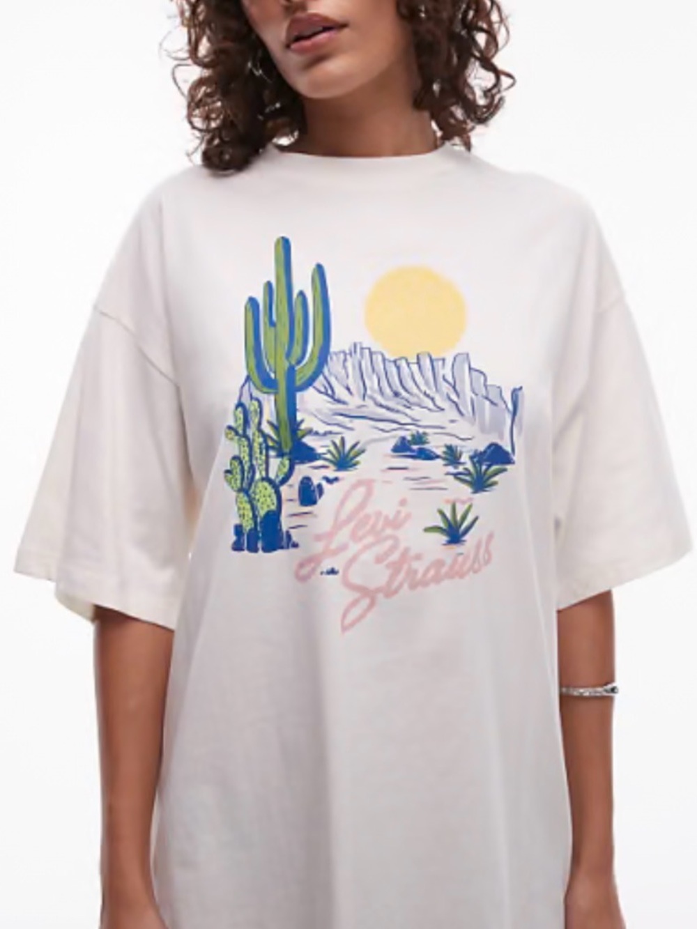 Levi Strauss boxy T-shirt w/ desert landscape size Large